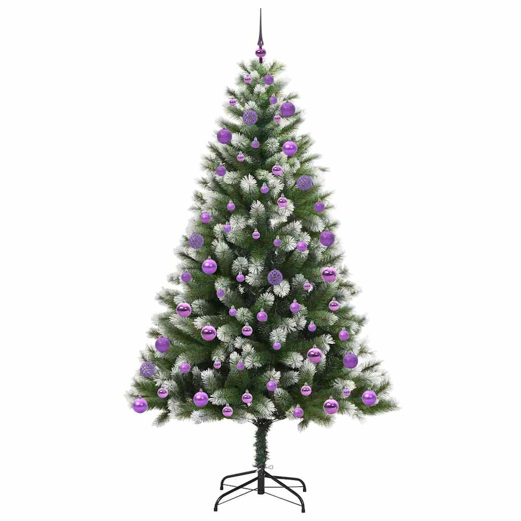 Sapin de Noël artificiel à charnière avec neige en flocons