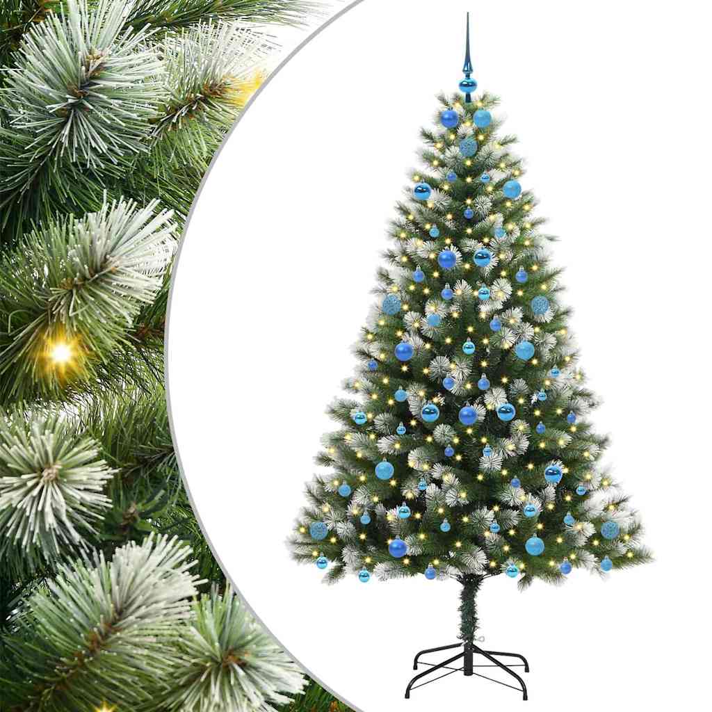 Sapin de Noël artificiel à charnière avec neige en flocons