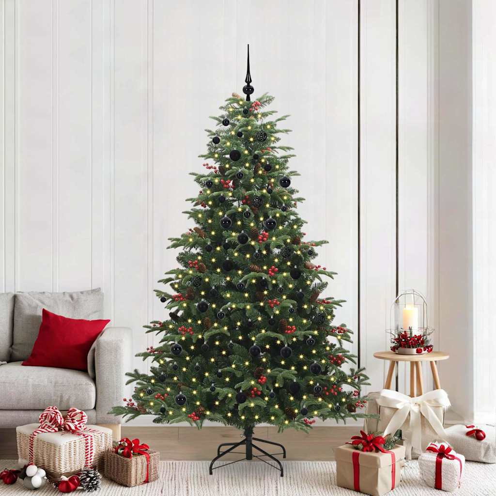 Sapin de Noël artificiel Vert 210 cm PVC, métal et plastique - XIOS