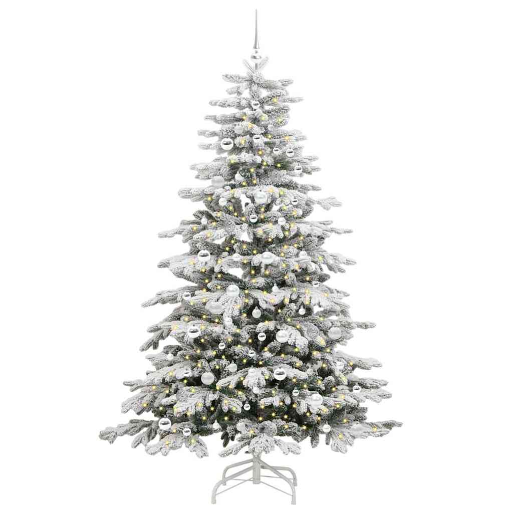 Sapin de Noël Artificiel à Branches Articulées Blanc 210 cm - XIOS