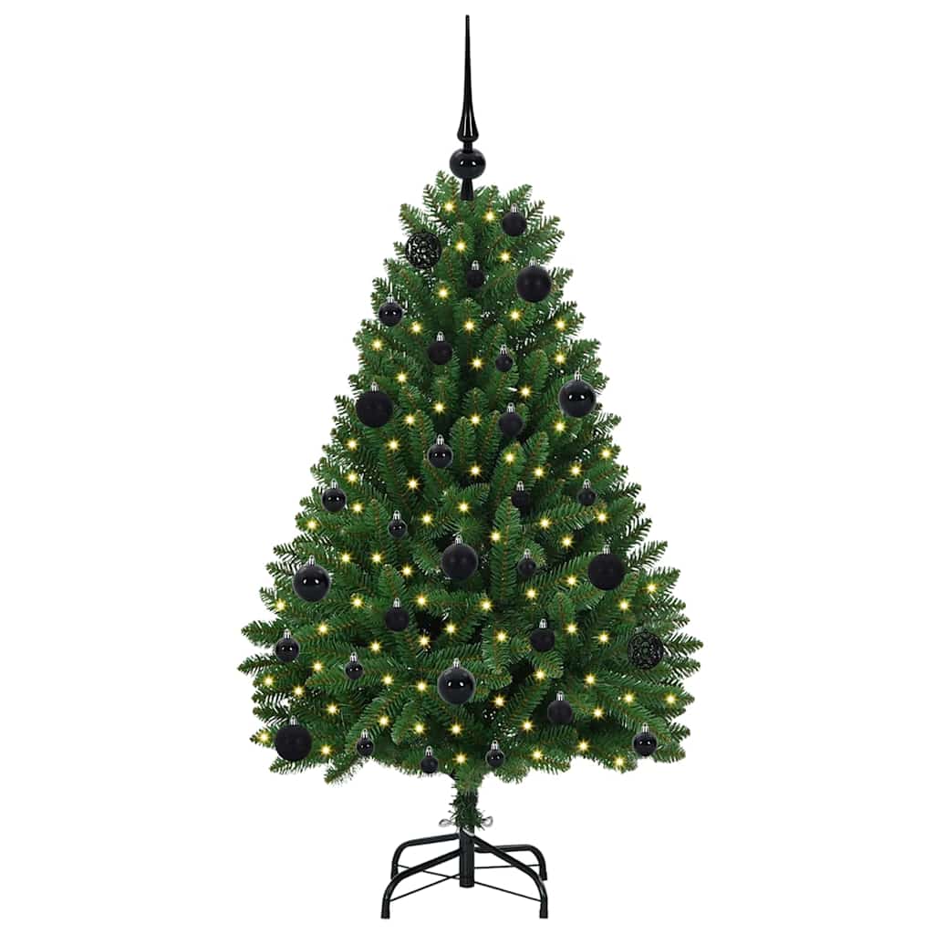 Sapin de Noël artificiel avec 150 LED Vert 120 cm PVC et métal - XIOS