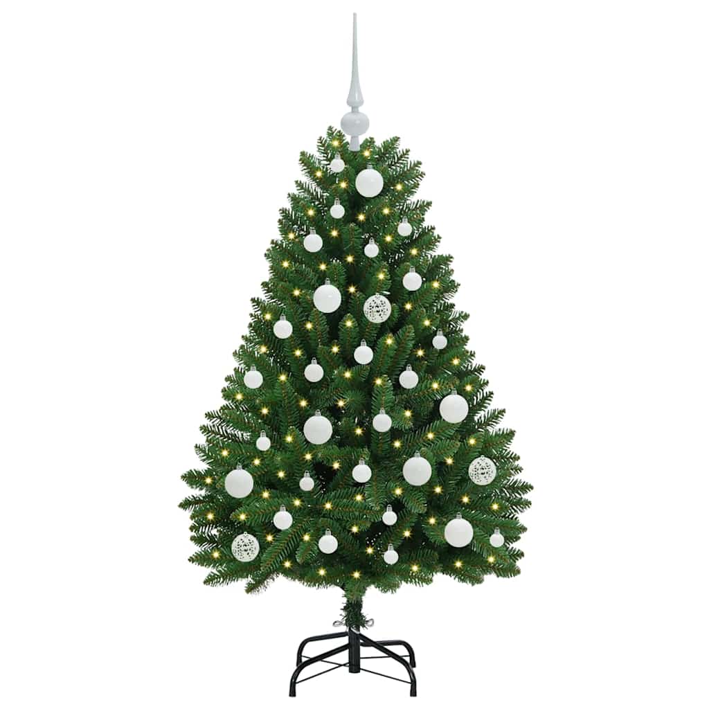 Sapin de Noël artificiel avec 150 LED Vert 120 cm PVC et métal - XIOS