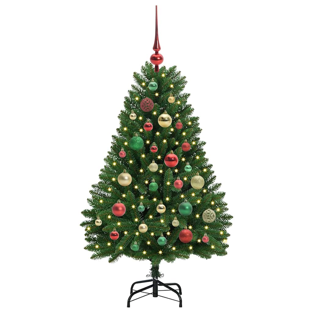 Sapin de Noël artificiel avec 150 LED Vert 120 cm PVC et métal - XIOS