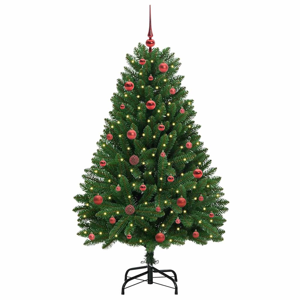Sapin de Noël artificiel avec 150 LED Vert 150 cm PVC et métal - XIOS