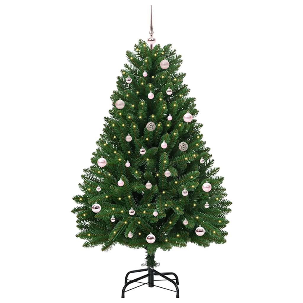 Sapin de Noël artificiel avec 150 LED Vert 150 cm PVC et métal - XIOS