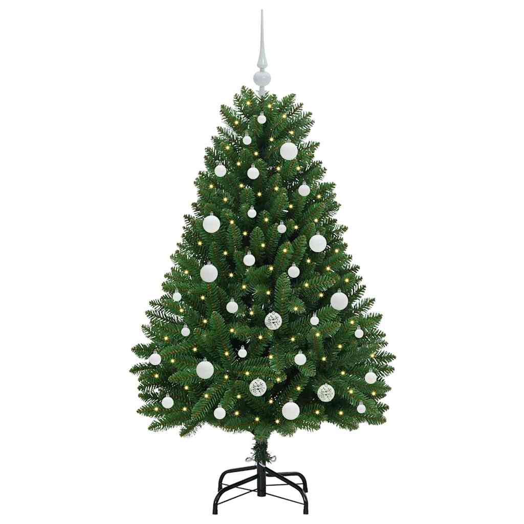 Sapin de Noël artificiel avec 150 LED Vert 150 cm PVC et métal - XIOS