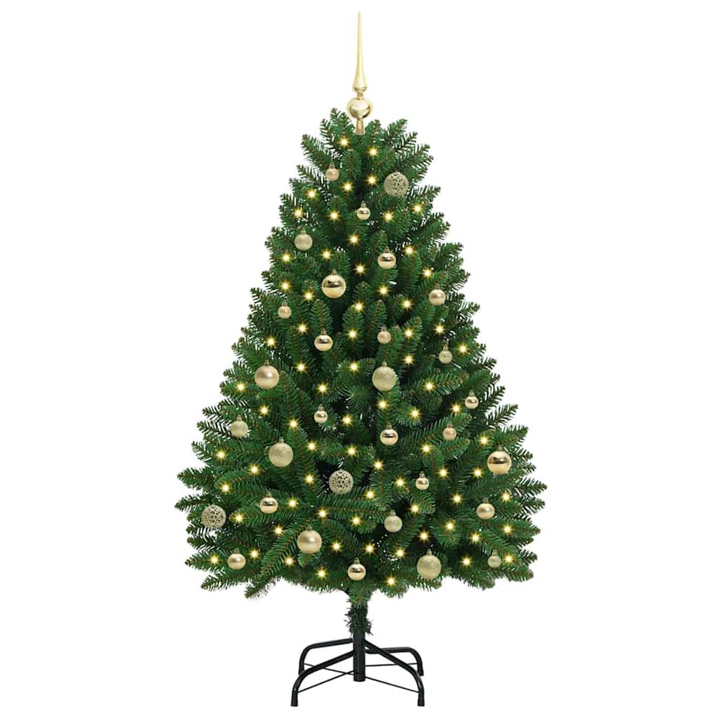 Sapin de Noël artificiel avec 150 LED Vert 150 cm PVC et métal - XIOS