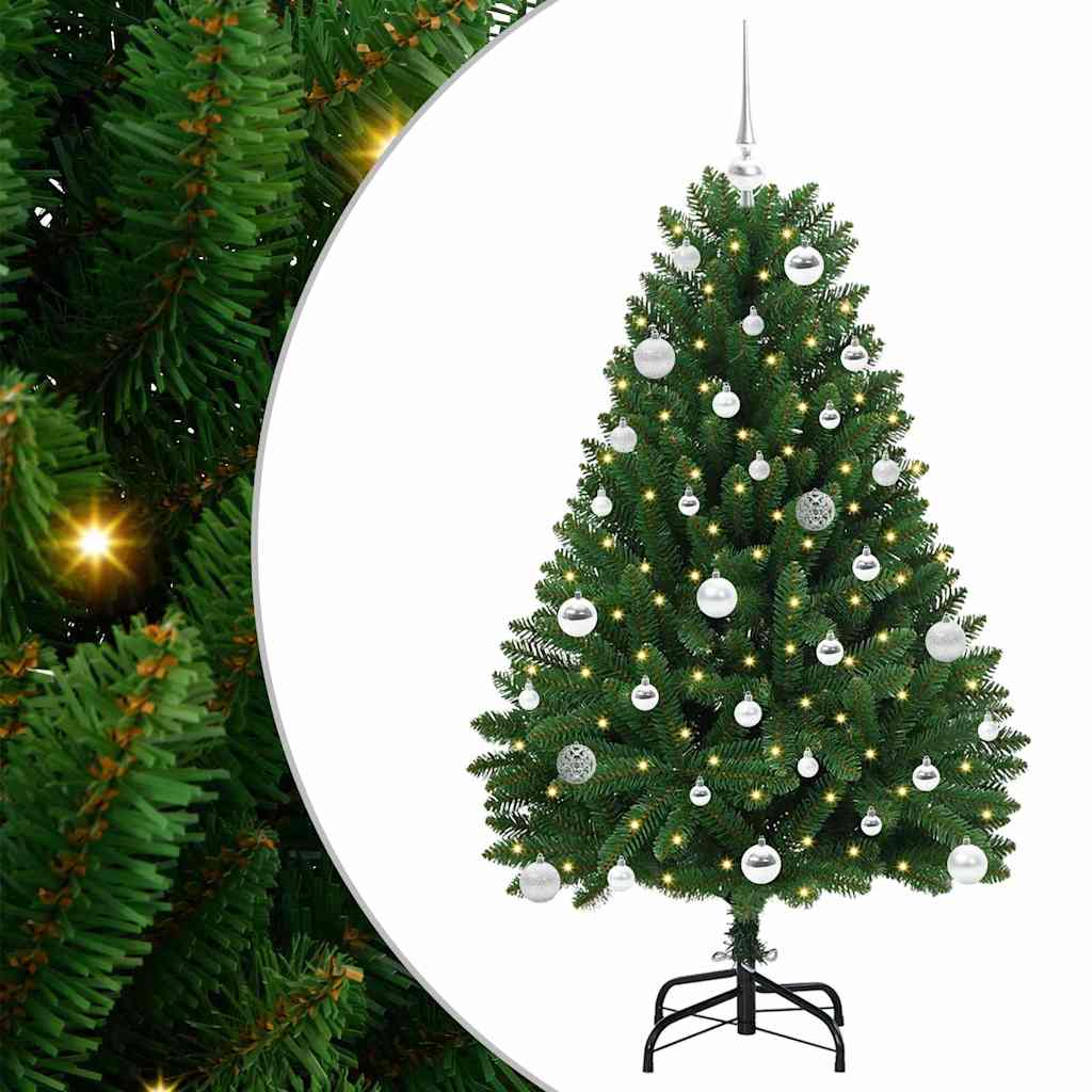 Sapin de Noël artificiel avec 150 LED Vert 150 cm PVC et métal - XIOS