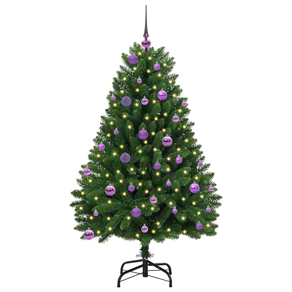 Sapin de Noël artificiel avec 150 LED Vert 150 cm PVC et métal - XIOS