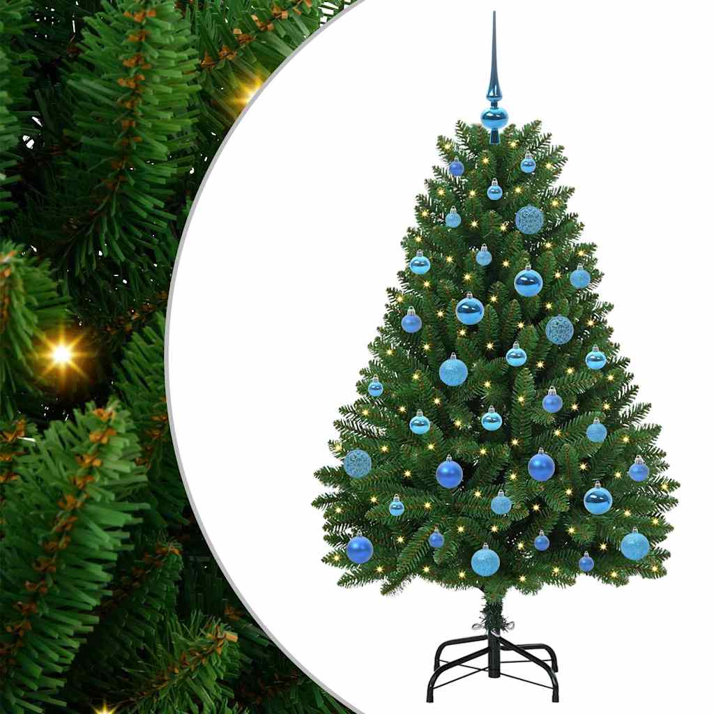 Sapin de Noël artificiel avec 150 LED Vert 150 cm PVC et métal - XIOS