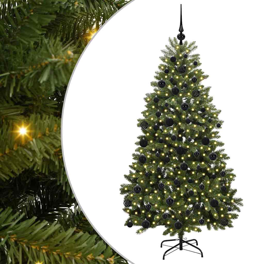 Sapin de Noël artificiel avec 300 LED Vert 180 cm PVC et métal - XIOS