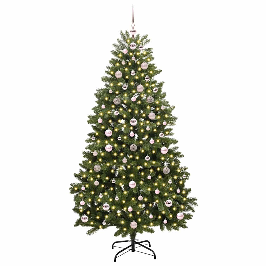 Sapin de Noël artificiel avec 300 LED Vert 180 cm PVC et métal - XIOS