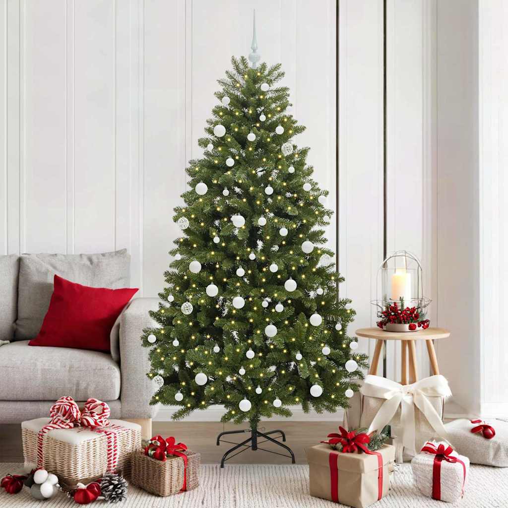 Sapin de Noël artificiel avec 300 LED Vert 180 cm PVC et métal - XIOS