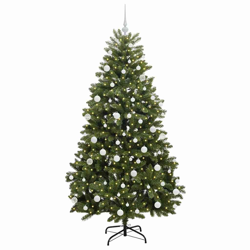 Sapin de Noël artificiel avec 300 LED Vert 180 cm PVC et métal - XIOS