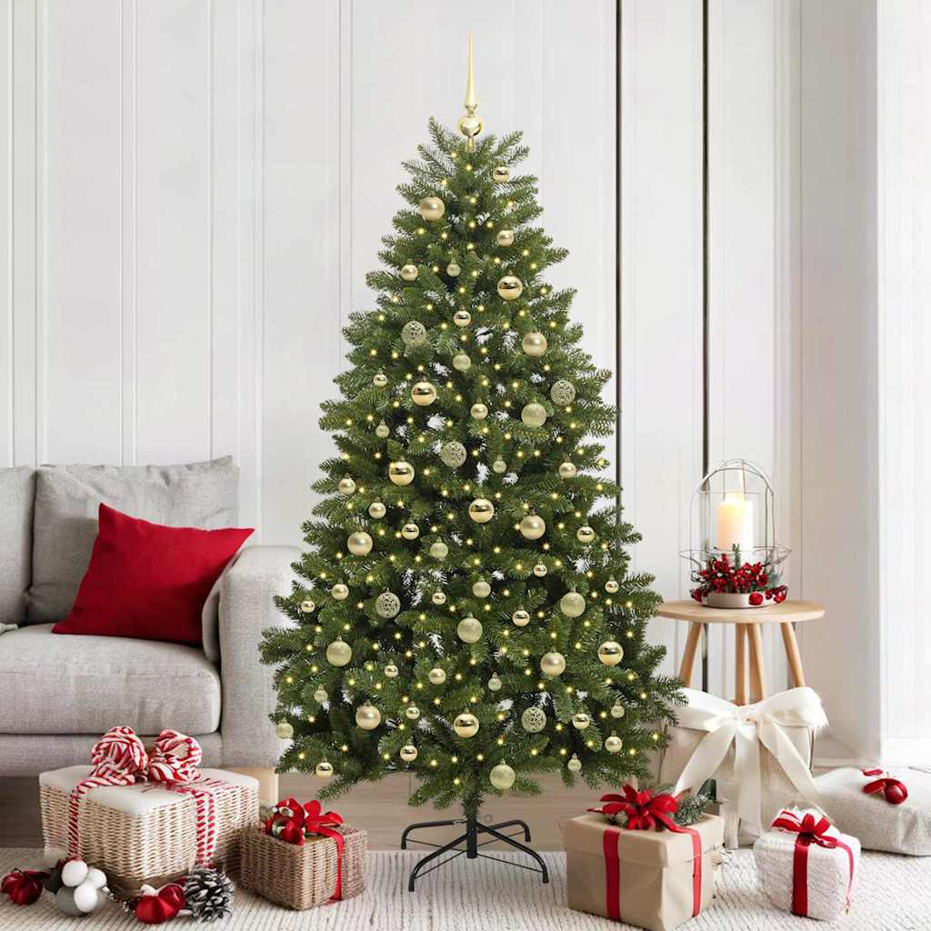 Sapin de Noël artificiel avec 300 LED Vert 180 cm PVC et métal - XIOS