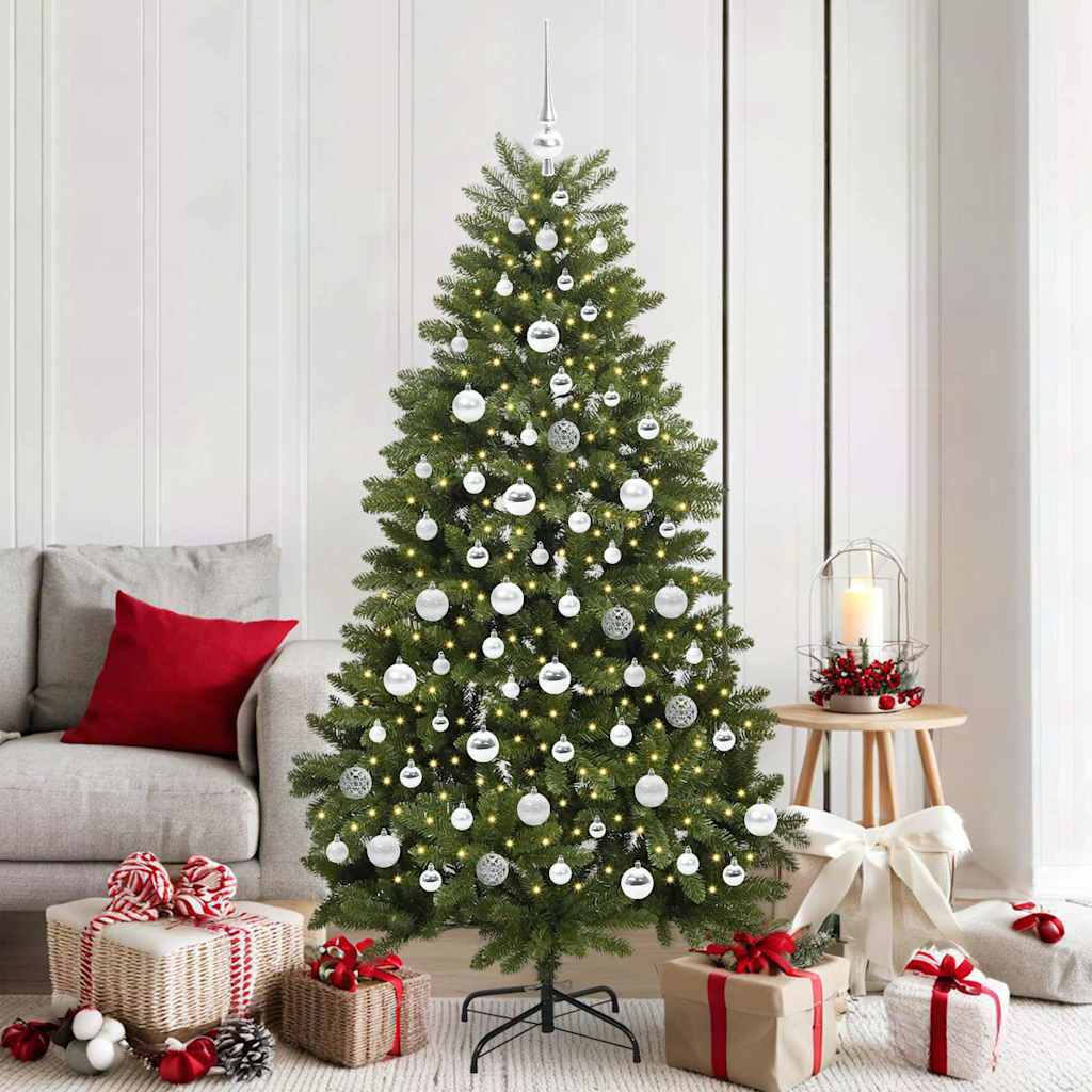 Sapin de Noël artificiel avec 300 LED Vert 180 cm PVC et métal - XIOS