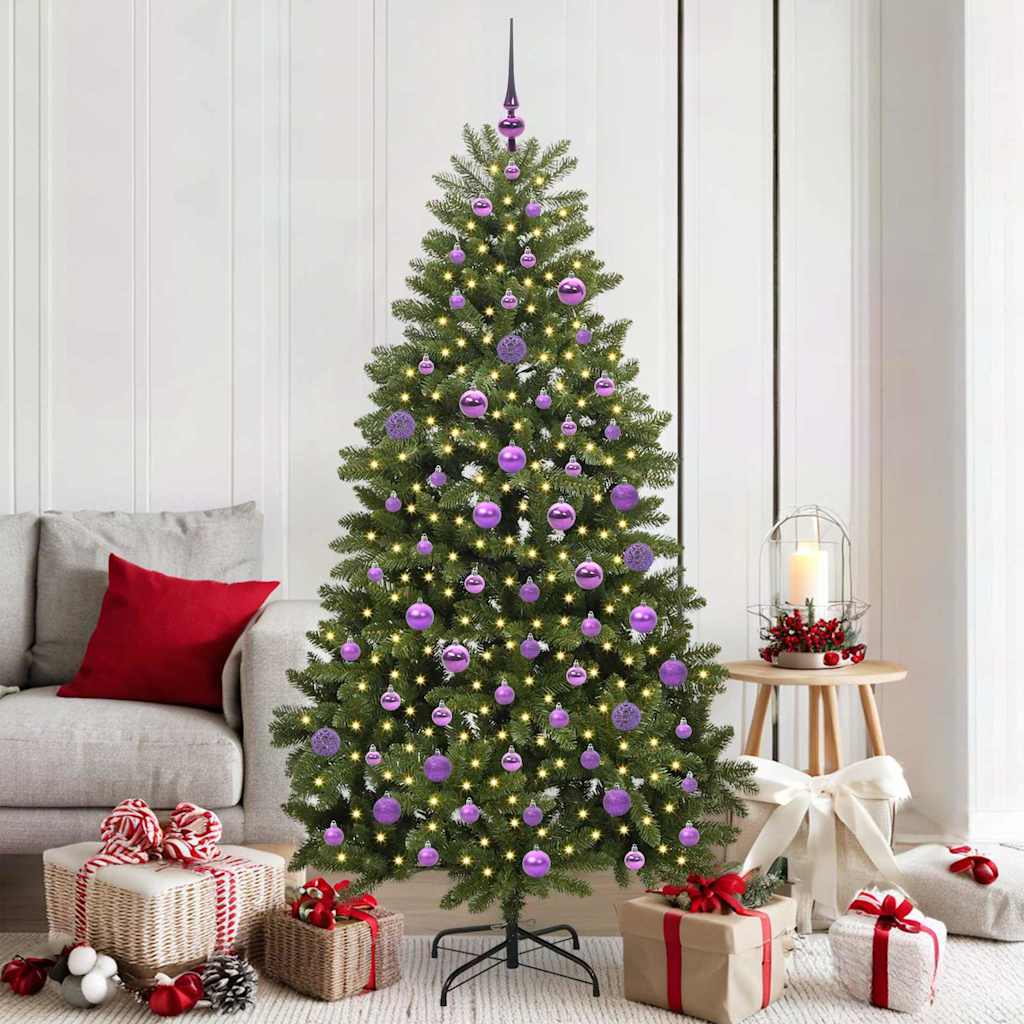 Sapin de Noël artificiel avec 300 LED Vert 180 cm PVC et métal - XIOS