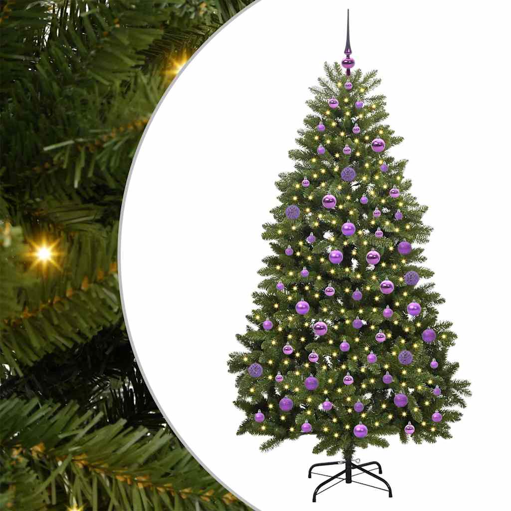 Sapin de Noël artificiel avec 300 LED Vert 180 cm PVC et métal - XIOS