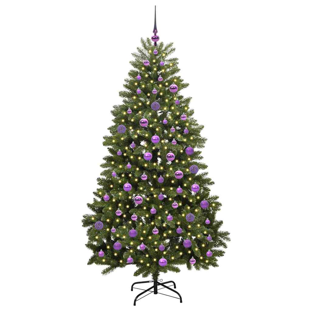 Sapin de Noël artificiel avec 300 LED Vert 180 cm PVC et métal - XIOS