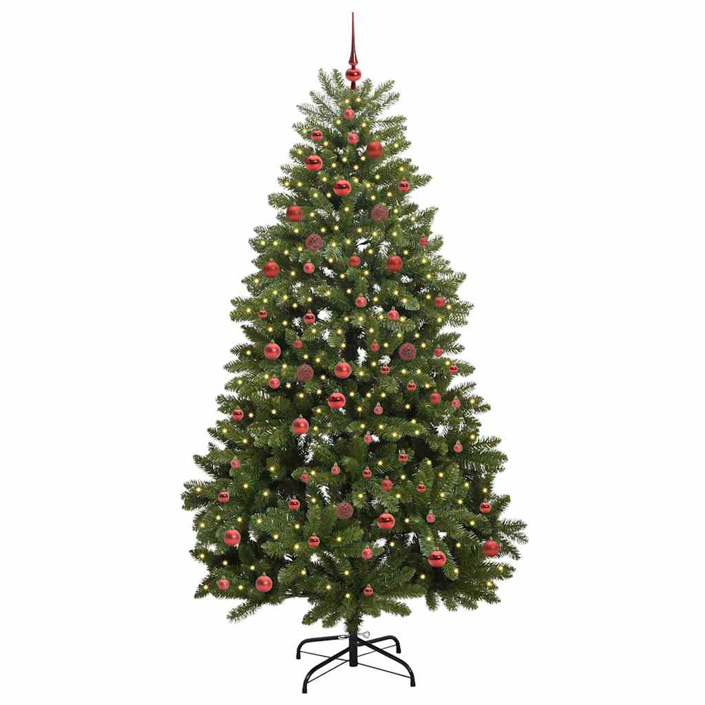 Sapin de Noël artificiel avec 300 LED Vert 210 cm PVC et métal - XIOS
