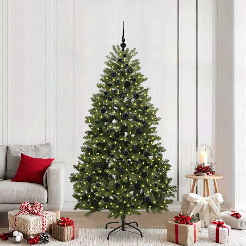 Sapin de Noël artificiel avec 300 LED Vert 210 cm PVC et métal - XIOS