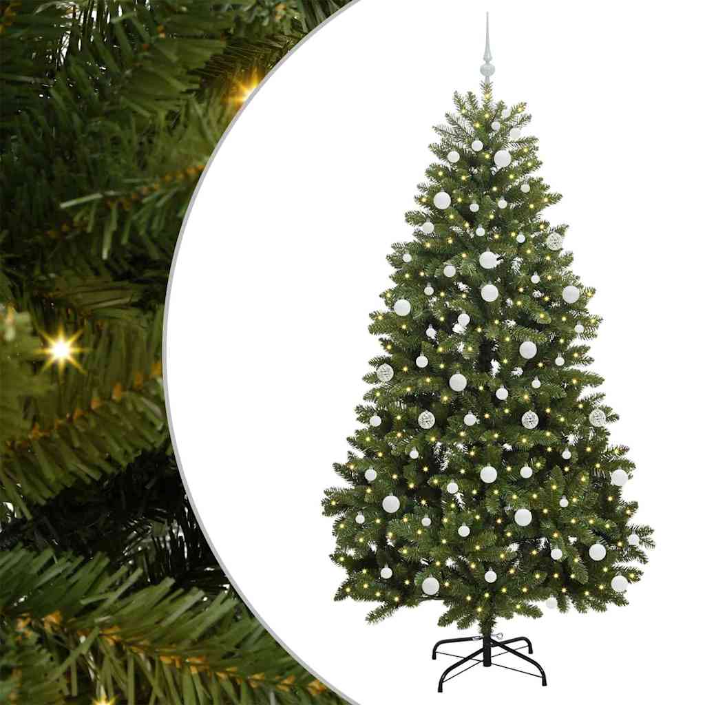 Sapin de Noël artificiel avec 300 LED Vert 210 cm PVC et métal - XIOS