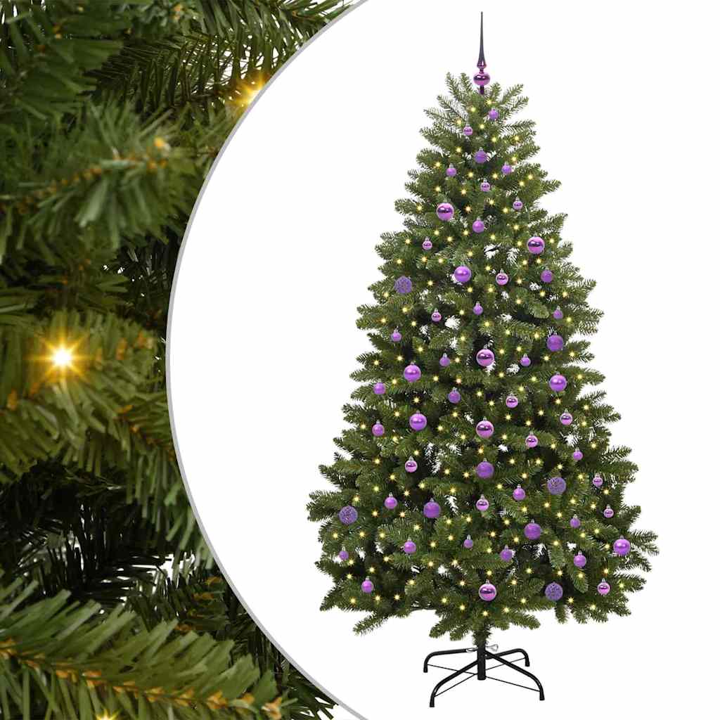 Sapin de Noël artificiel avec 300 LED Vert 210 cm PVC et métal - XIOS