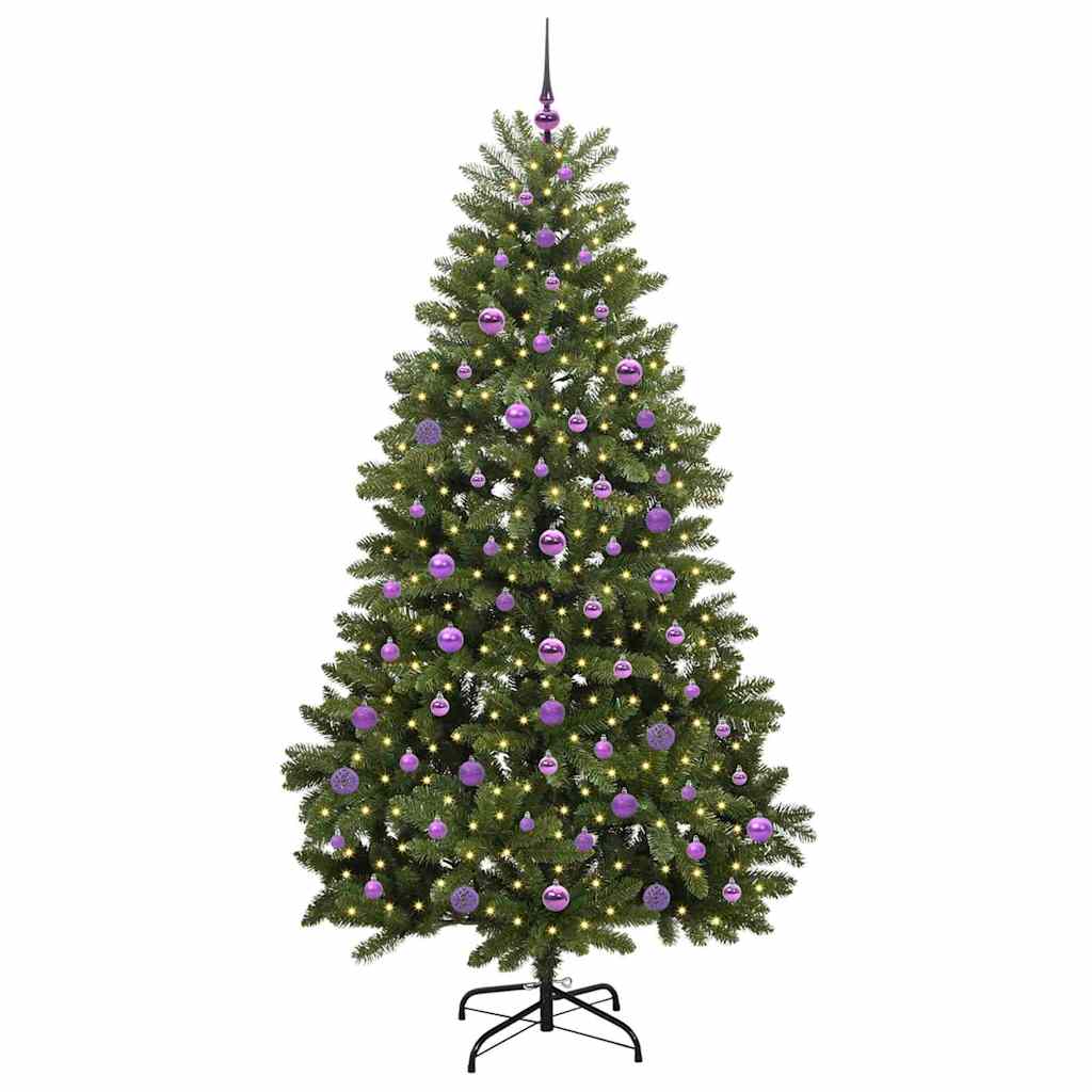 Sapin de Noël artificiel avec 300 LED Vert 210 cm PVC et métal - XIOS