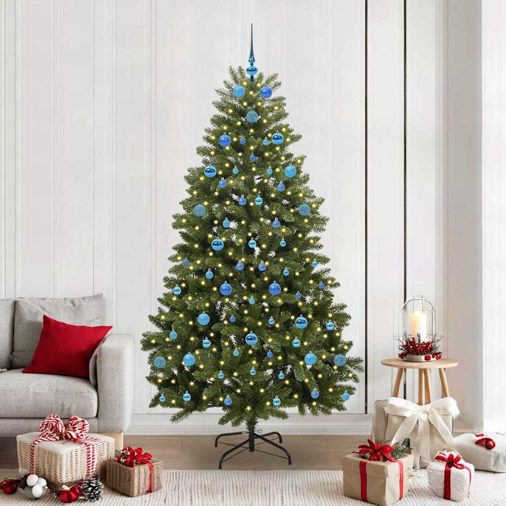 Sapin de Noël artificiel avec 300 LED Vert 210 cm PVC et métal - XIOS