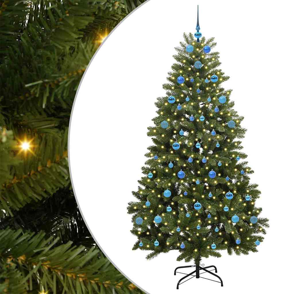 Sapin de Noël artificiel avec 300 LED Vert 210 cm PVC et métal - XIOS