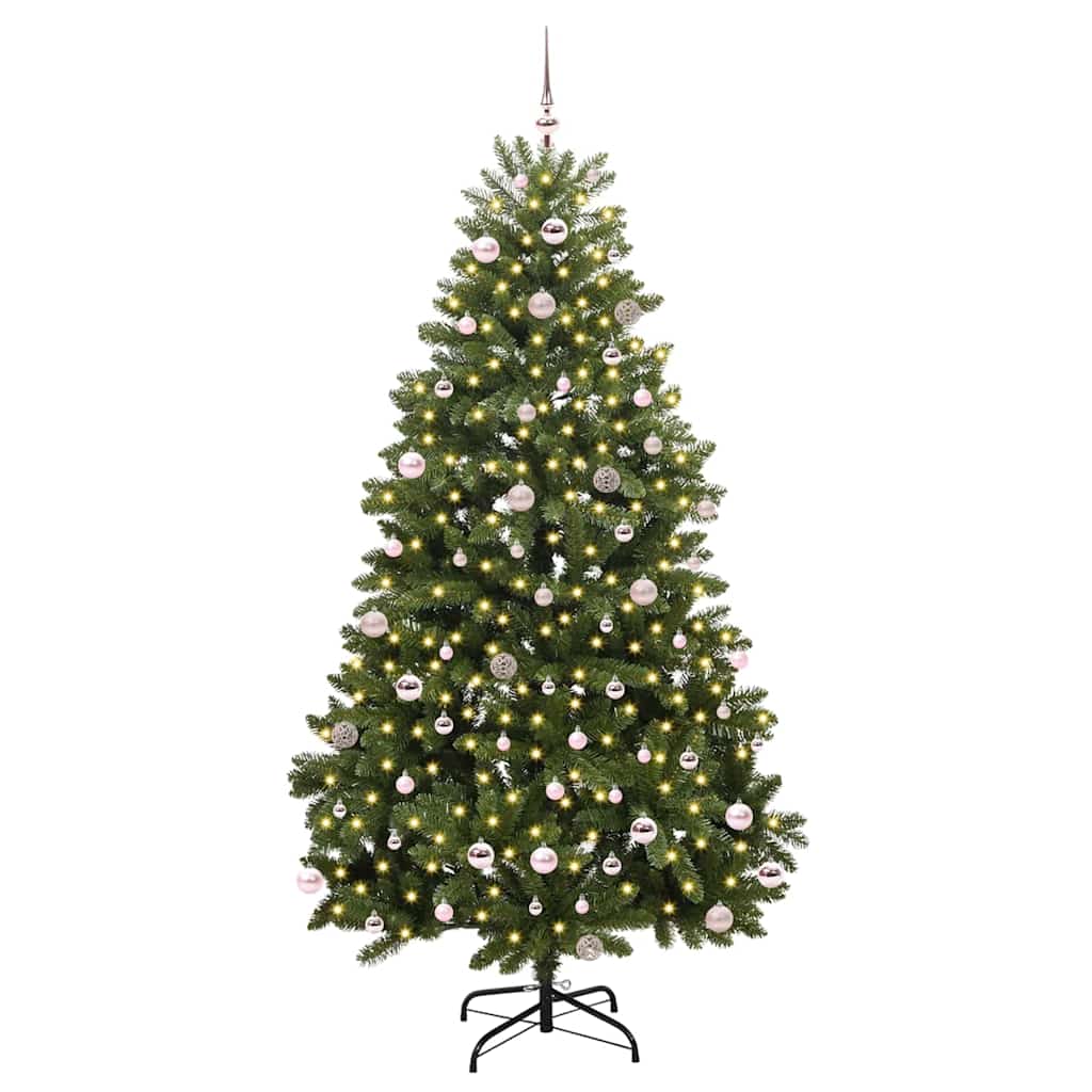 Sapin de Noël artificiel avec 300 LED Vert 240 cm PVC et métal - XIOS