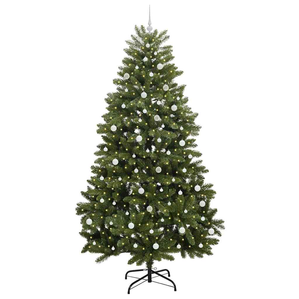 Sapin de Noël artificiel avec 300 LED Vert 240 cm PVC et métal - XIOS