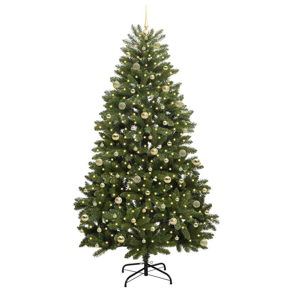 Sapin de Noël artificiel avec 300 LED Vert 240 cm PVC et métal - XIOS