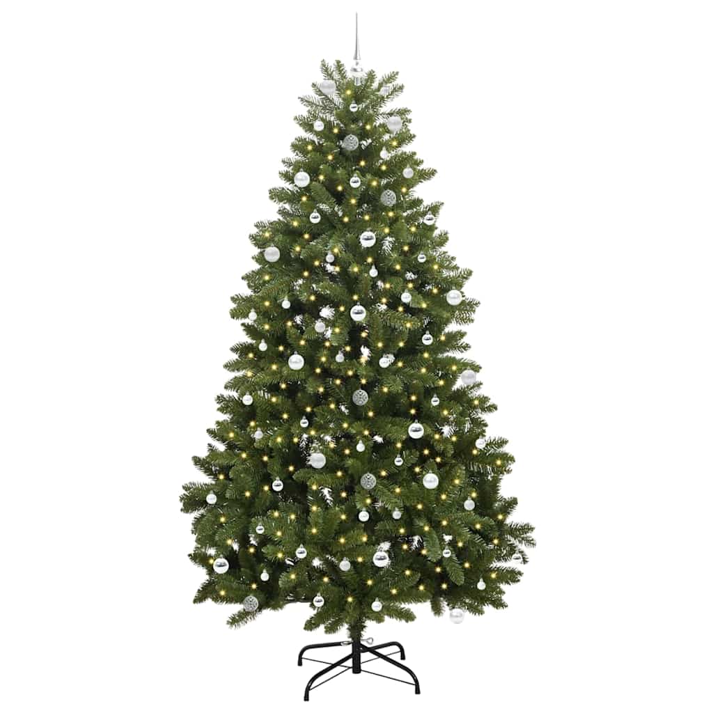 Sapin de Noël artificiel avec 300 LED Vert 240 cm PVC et métal - XIOS