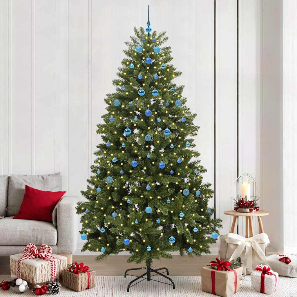 Sapin de Noël artificiel avec 300 LED Vert 240 cm PVC et métal - XIOS