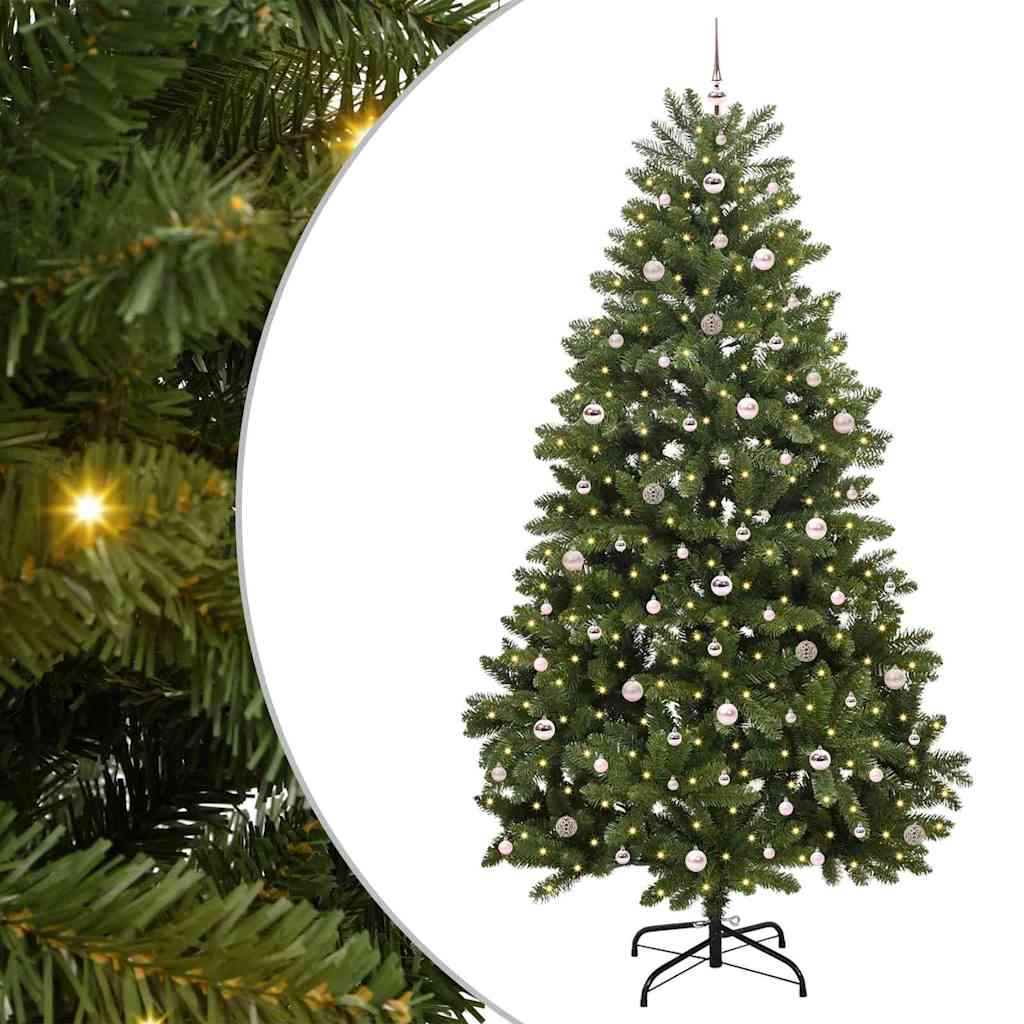 Sapin de Noël artificiel avec 300 LED Vert 270 cm PVC et métal - XIOS