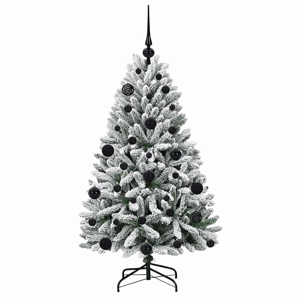 Sapin de Noël artificiel Vert et blanc 120 cm PVC et métal - XIOS