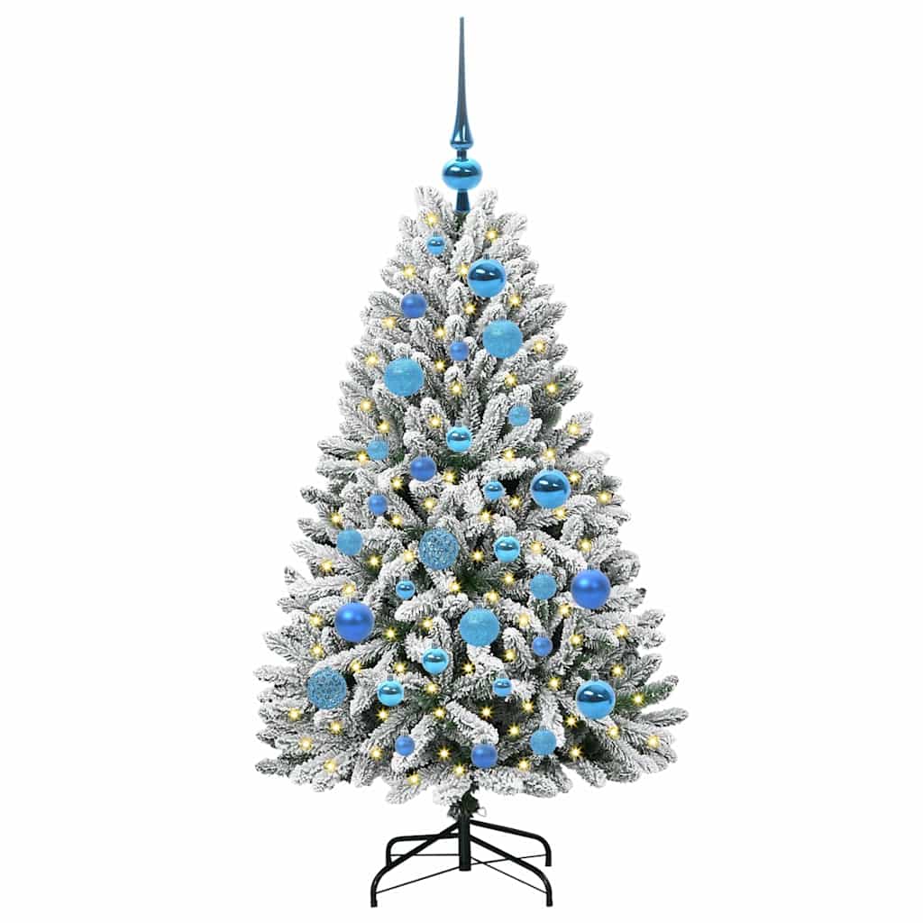 Sapin de Noël artificiel Vert et blanc 120 cm PVC et métal - XIOS