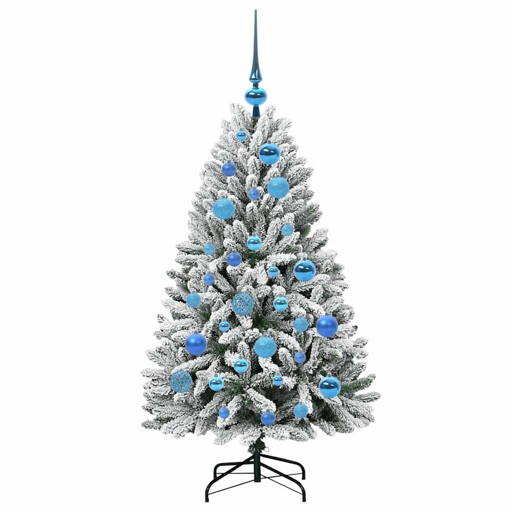 Sapin de Noël artificiel Vert et blanc 120 cm PVC et métal - XIOS