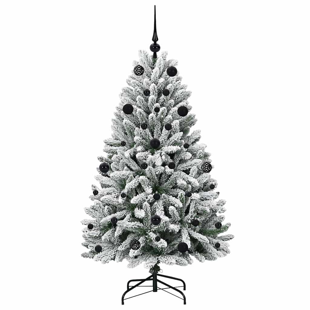 Sapin de Noël artificiel Vert et blanc 150 cm PVC et métal - XIOS