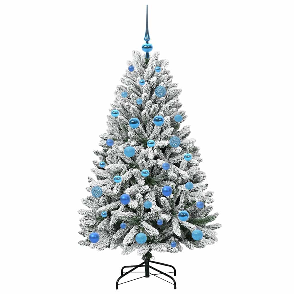 Sapin de Noël artificiel Vert et blanc 150 cm PVC et métal - XIOS