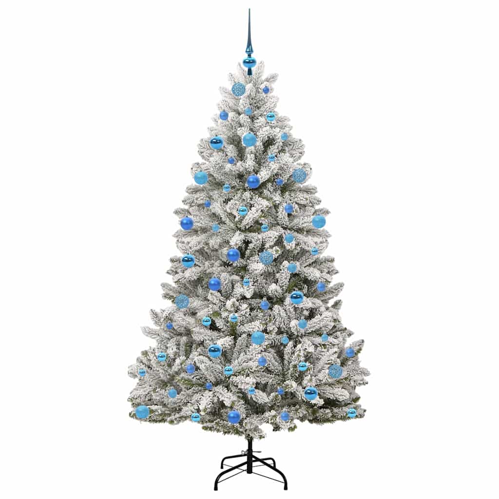 Sapin de Noël artificiel Vert et blanc 180 cm PVC et métal - XIOS