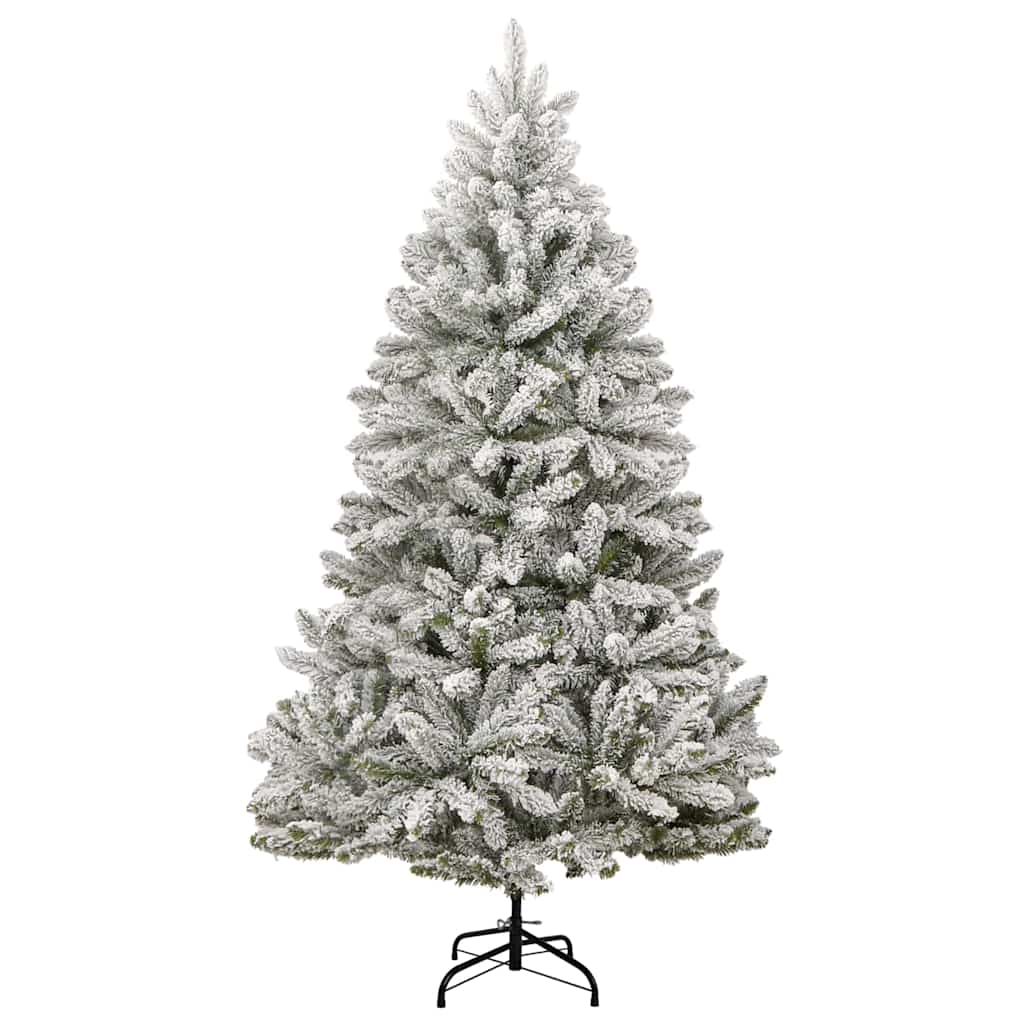 Sapin de Noël artificiel Vert et blanc 240 cm PVC et métal - XIOS