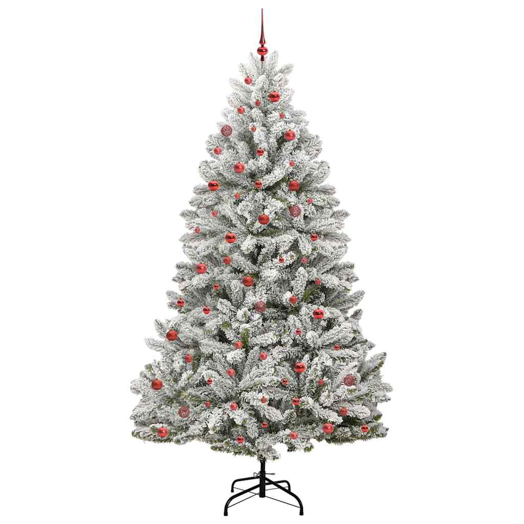 Sapin de Noël artificiel Vert et blanc 270 cm PVC et métal - XIOS