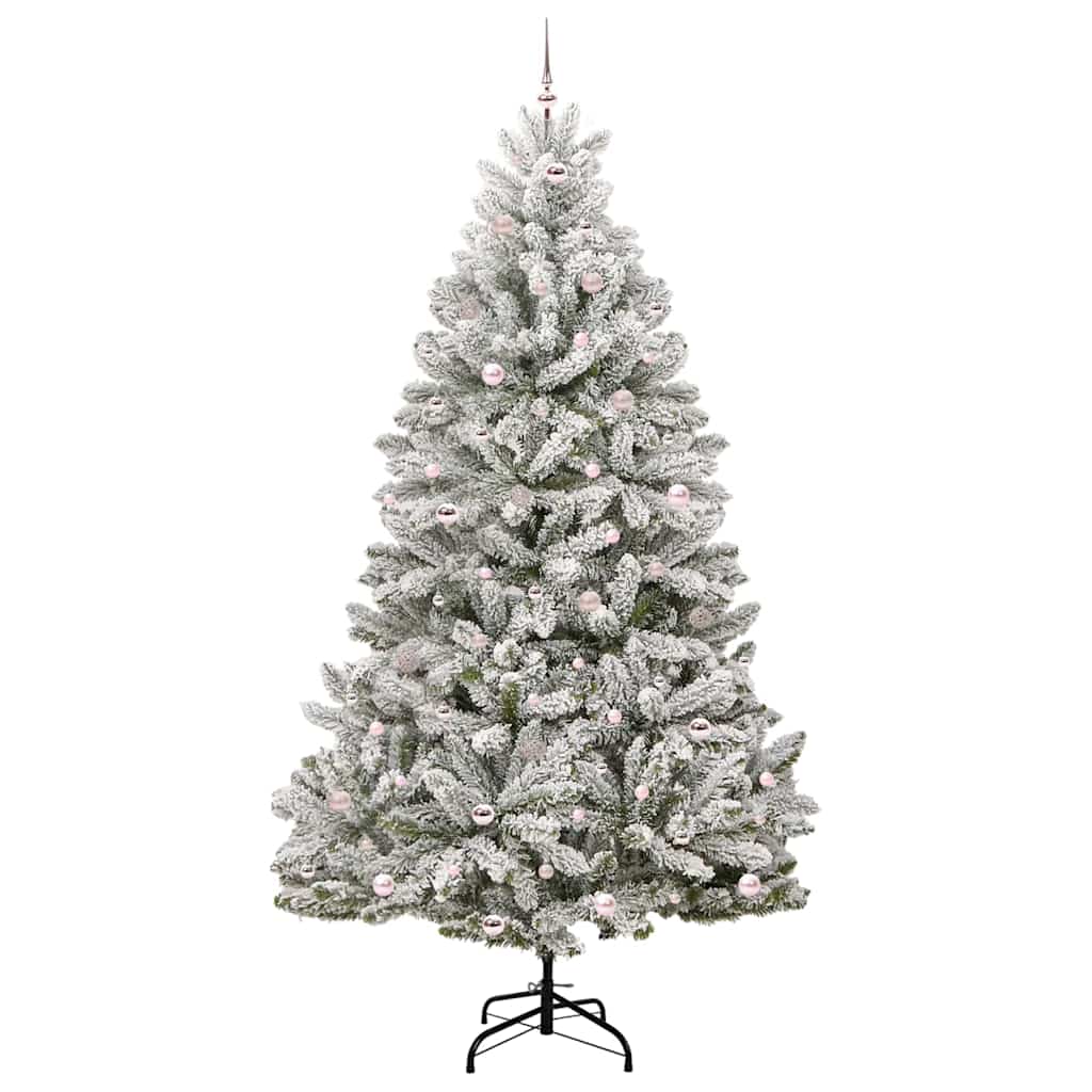 Sapin de Noël artificiel Vert et blanc 270 cm PVC et métal - XIOS