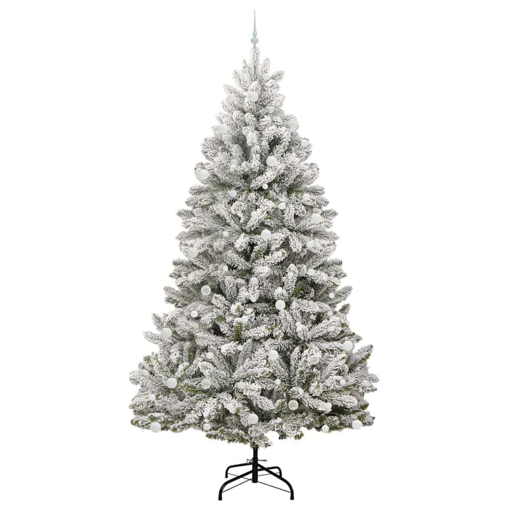 Sapin de Noël artificiel Vert et blanc 270 cm PVC et métal - XIOS