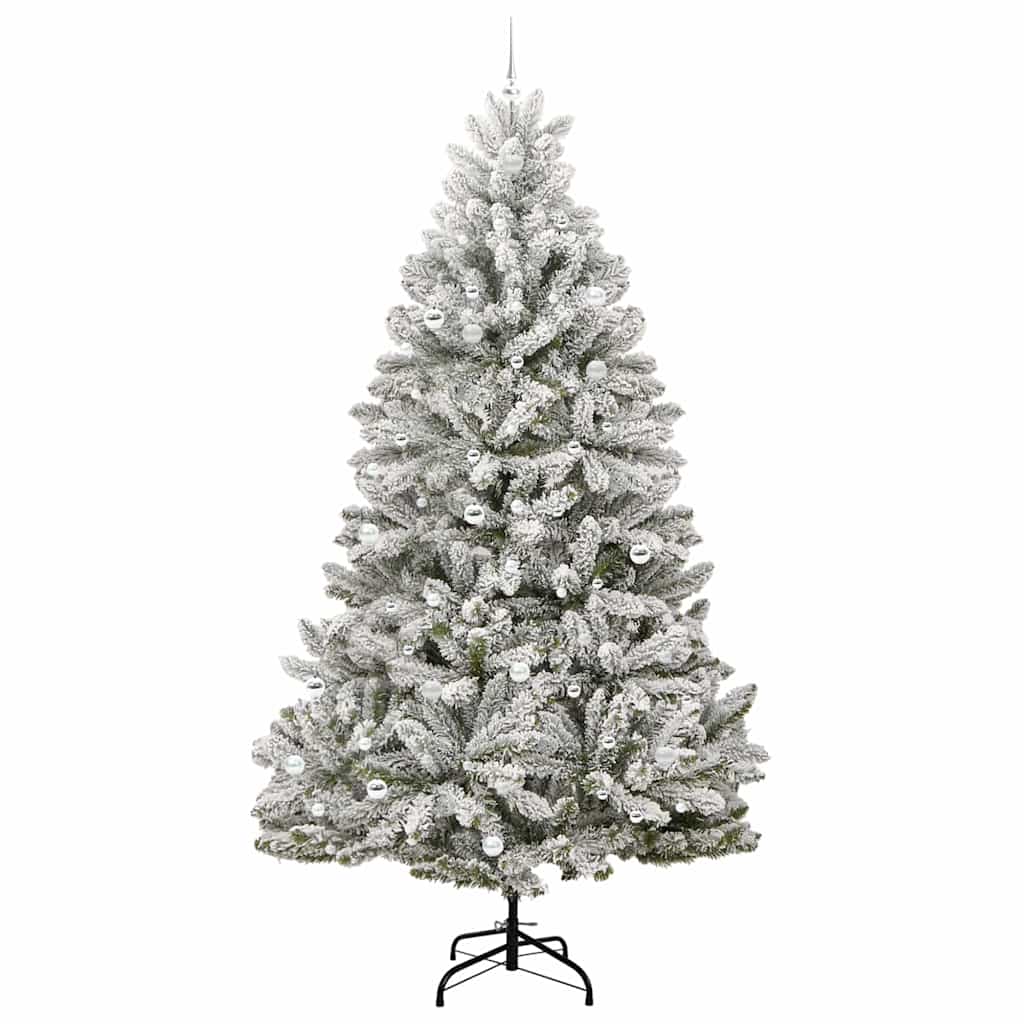 Sapin de Noël artificiel Vert et blanc 270 cm PVC et métal - XIOS