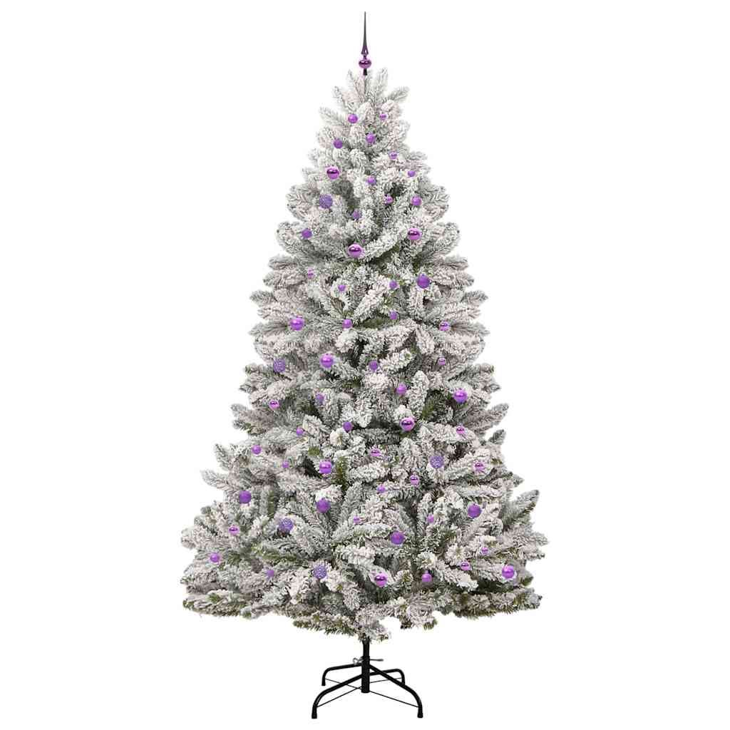 Sapin de Noël artificiel Vert et blanc 270 cm PVC et métal - XIOS