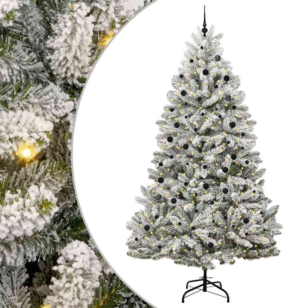 Sapin de Noël artificiel Vert et blanc 300 cm PVC et métal - XIOS