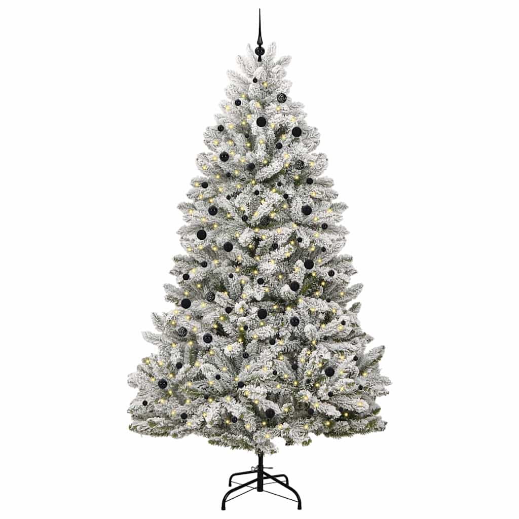 Sapin de Noël artificiel Vert et blanc 300 cm PVC et métal - XIOS